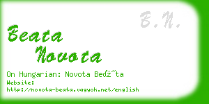 beata novota business card